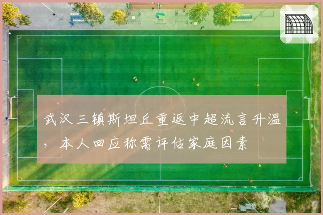 武汉三镇斯坦丘重返中超流言升温，本人回应称需评估家庭因素